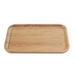 Yanco WD-2209 Wooden Tray II Rectangular Melamine Dinner Plate - 9 3/4" x 5 1/2", Golden Oak, Brown