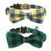 Small Fish Cat Collars with Bow Tie and Bell Personalized Breakaway Kitten Collar for Girl boy Cats Cute for Kitty Kitten Adult Cats Pet Supplies Stuff Accessories - Yellow Blue + Green Black
