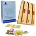 Plastic Wrap Dispenser With Cutter 3-In-1 Aluminum Wax And Foil Organizer Paper Dispenser For Kitchen Drawer Bamboo Roll Organizer Holder 13.58 X 8.62 X 3.43 Inches