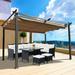 Dcenta 13 x 10 Ft Patio Retractable Pergola With Canopy Sun shelter Pergola for Gardens Terraces Backyard