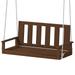 BALUS Outdoor Wood Swing Garden Swings with 2-3 Seat for Adults Kids Large Tree Swing for Backyard Patio Porch Garden Hanging Bench Chair Furniture for Deck 700LBS Weight Capacity-Dark Brown