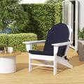 Polytrends Laguna All Weather Poly Outdoor Adirondack Chair Cushion - Seat and Back Navy Blue