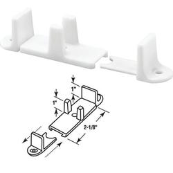 1PACK Prime-Line 1 In. Adjustable Nylon Base Bypass Door Bottom Guide (2 Count)