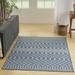 Nourison Positano Indoor/Outdoor Navy Blue 6 x 9 Area Rug (6x9)