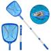 Duixinghas Pool Skimmer Net Deep Fine Mesh Solid Plastic Frame Detachable Pole Large Capacity Heavy Duty Leaf Fine Debris Pool Cleaning Net Pool Accessories