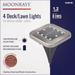 1PACK Moonrays SMD LED Solar Square Deck/Lawn Light (4-Pack)