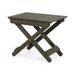 GDF Studio Reed Outdoor Acacia Wood Folding Side Table Gray