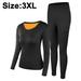 Men & Women s Thermal Underwear Set Soft Round Neck Plus Velvet Thermal Underwear Autumn Underwear Winter Warm Base Layer Top & Bottom