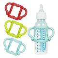 Bottle Handles Topboutique Silicone Baby Bottle Handles Baby Bottle Handles has Easy Grip Handles Bottle Handles for 2.25 Diameter Baby Bottles and Straw Bottles(Red/Green/Blue)