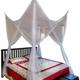 four post mosquito net for bed canopy-fits all beds queen king california king beds-indoor & outdoor use-great for hammock mosquito net and daybed canopy bed curtains-76 x 86 x 96 -ivory