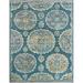 collection rug â€“ 8 x 10 gray blue medium-pile rug perfect for living rooms large dining rooms open floorplans