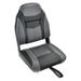 Topbuy 1pc High Back Boat Seat Folding Fishing Seat w/ Soft Padded Cushion &Flexible Hinges Fold-down Captain Boat Seat Black