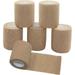 [6 Pack-3 x5Yards] Self Adhesive Bandage Wrap Athletic Tape Sports Tape Wrist and Ankle Wrap Tape Cohesive Bandage for Vet Tape(Skin Color)