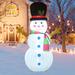 GOOSH Christmas Inflatable Giant Snowman Inflatable Cute Blow Up Snowman w/ LED Lights in Black/White | 46.8 H x 31.2 W x 19.2 D in | Wayfair