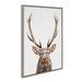 Beachcrest Home™ Shalyce Forest Deer Animal Portrait Framed On Canvas Canvas | 23 H x 33 W x 1.62 D in | Wayfair AD16A27928514488AE6369E9F5806ADA