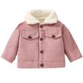 WIBACKER 0-3T Toddler Baby Fall Winter Corduroy Jacket Sherpa Lined Warm Fleece Outwear Coat