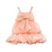 HAPIMO Girls s Party Gown Birthday Dress Solid Lace Lovely Chiffon Bowknot Sleeveless Princess Dress Holiday Relaxed Comfy Square Neck Cute Pink 6 Y