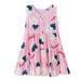 HAPIMO Girls s A Line Dress Floral Cartoon Sleeveless Princess Dress Lovely Relaxed Comfy Keyhole Neck Tiered Swing Hem Holiday Cute Pink L3