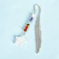 Decorative Crystal Pendant Plume Shape Bookmark Natural Crystal Bookmark Delicate Plume Bookmark