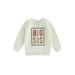 Qtinghua Sister Matching Sweatshirt Toddler Baby Girls Leopard & Letter Print Pullovers Casual Tops Fall Clothes Big Sister 4-5 Years
