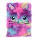 HEMOTON Cartoon Notebook Plush Scrapbook Adorable Notebook Writing Pad Students Supplies (Purple Cat)