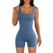 Jumpsuit ladies bodycon one piece sleeveless tank bodysuit summer jumpsuits romper for workout casual yoga S