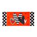 Evergreen Enterprises, Inc Valentines Day Patterned Heart Sassafras Switch Door Mat Plastic in Black/Orange/Red | 22 H x 10 W x 0.25 D in | Wayfair