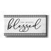 Gracie Oaks Helen Blessed & Grateful Plaid by Cindy Jacobs - Wrapped Canvas Textual Art Canvas in White | 30 H x 60 W x 1.5 D in | Wayfair