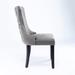 Rosdorf Park Kace Tufted Velvet Side Chair Dining Chair Wood/Upholstered/Velvet in Gray/Black | 37 H x 19.7 W x 25.6 D in | Wayfair