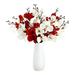 Colorful European Elegant Magnolia Imitation Flower Living Room Dining Table Decoration Flower Art Flower White