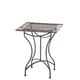 Table de jardin carrée résistante en métal Bronze