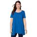 Plus Size Women's Scoopneck Swing Ultimate Tunic by Roaman's in Vivid Blue (Size 18/20) Long Shirt