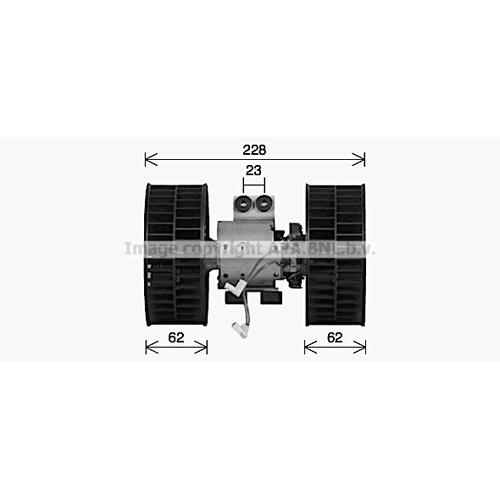 AVA QUALITY COOLING Innenraumgebläse Ø151mm 151mm für BMW 64118391809 BW8613