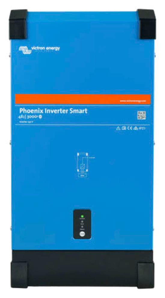 Wechselrichter VICTRON ENERGY "Phoenix 48/3000 Smart", schwarz (blau, schwarz), B:48,5cm H:28,5cm L:15cm, Wandler Image