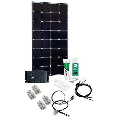 PHAESUN Solaranlage "SPR Caravan Kit, Solar Peak LR1218 120 W" Solarmodule schwarz-weiß (schwarz, weiß) Solartechnik