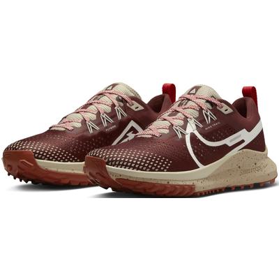 Laufschuh NIKE "React Pegasus Trail 4", Gr. 36,5, rot (rostrot), Textil, sportlich, Schuhe