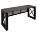 Xdustrial Series 71"W x 24"D Black Metal Frame Kneespace Credenza