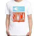 T-shirt manches courtes homme estival et surdimensionné avec logo Simca French Car Maker
