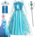 Disney-Robe Reine des Neiges pour Bol Costume Cosplay pour Enfants Robe de Bal Robe de Jeu
