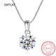 925 Silver Rhodium plating 1 Carat VVS1 Diamond Test Round Shape Moissanite Pendant Necklace Women