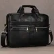 Newsbirds Leather Men Briefcase Doctor Layer Business Man Laptop Bag 15 6 inches Genuine Leather