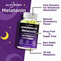 Alxfresh Melatonin 10mg with B6 Vegetarian Non-GMO Gluten Free Relaxation Immune System Support