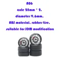 CM Model 1/64 ABS Wheels Rubber Tires Replace Modified Parts Design Rims JDM Style for Model Car