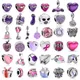 Purple & Pink Mama Mom Heart Unicorn Hope Charms Beads Fit Original Bracelets Necklaces for Women