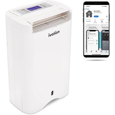 Ivation 19 Pint Smart Desiccant Dehumidifier for Home with Drain Hose & Smartphone Control