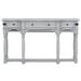 60 Inch Wooden Console Table with Storage Drawers and Bottom Shelf