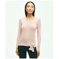 Brooks Brothers Women's Silk Viscose Crewneck Sweater | Light Pink | Size Medium