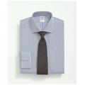 Brooks Brothers Men's Supima Cotton Poplin English Collar, Tattersall Dress Shirt | Blue | Size 16 35