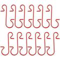 100 Pieces Ornament Hooks Metal Wire Hooks S-Shaped Hook Hangers Holder Christmas Tree Ball Pendant Hanging Decoration for Easter Navidad New Year Festival(Red)
