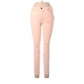 Joe's Jeans Jeans - Mid/Reg Rise Skinny Leg Denim: Pink Bottoms - Women's Size 28 - Dark Wash